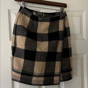 Ralph Lauren Black and Tan Plaid Mini Skirt